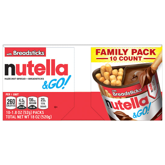 Nutella & Go! Hazelnut Spread With Breadsticks, 4 x 18 oz Case - Breads, Rolls & Buns - image 2
