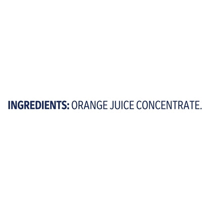 Sunkist Orange 100% Frozen Concentrate 3+1, 12 x 12 x 32 fl oz Case - Ingredients label