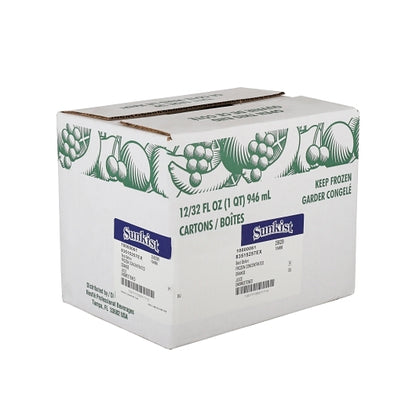 Sunkist Orange 100% Frozen Concentrate 3+1, 12 x 12 x 32 fl oz Case - GS1 closed shipping case image