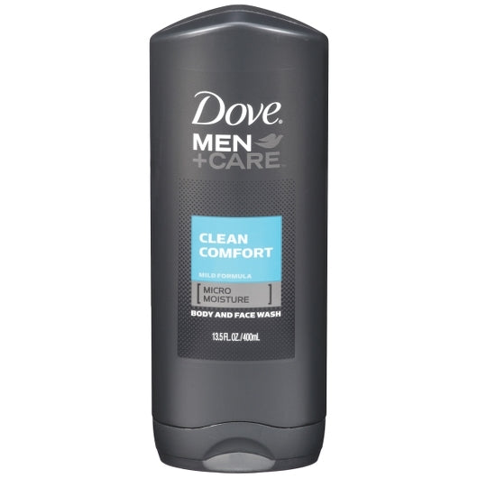 Uniliver Dove Mens Men+Care Clean Body And Face Wash, 6 x 13.5 fl oz Case - Front/center packaged product image