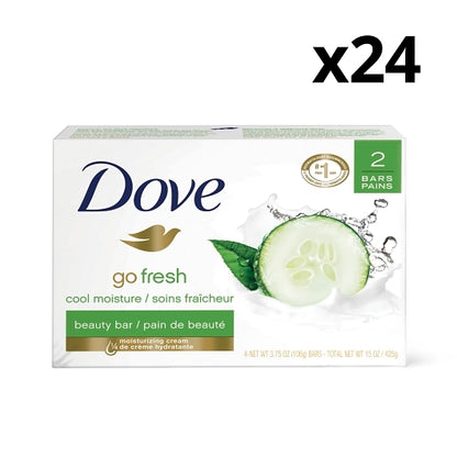 Dove Bar Soap Go Fresh Cool Moisture, 24 x 7.5 oz Case - Front/center packaged product image