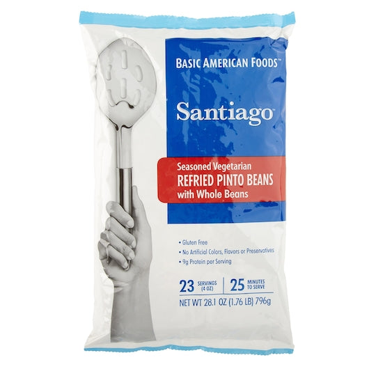 BAF Santiago Refried Beans Santiago Seasoned Vegetarian, 6 x 28.1 oz Case - DOT product image 2
