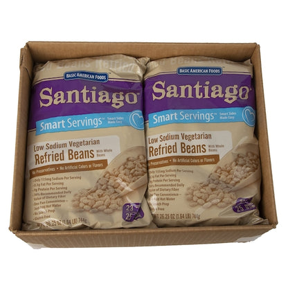 Santaigo Whole Vegetarian Refried Beans Santiago Vegetarian With Whole Beans, 6 x 26.25 oz Case - DOT product image 5