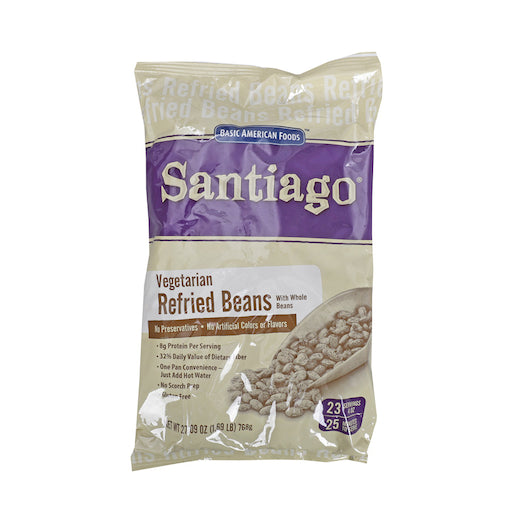 Basic American Foods Vegetarian Refried Pinto Beans, 6 x 27.09 oz Case - Beans & Legumes