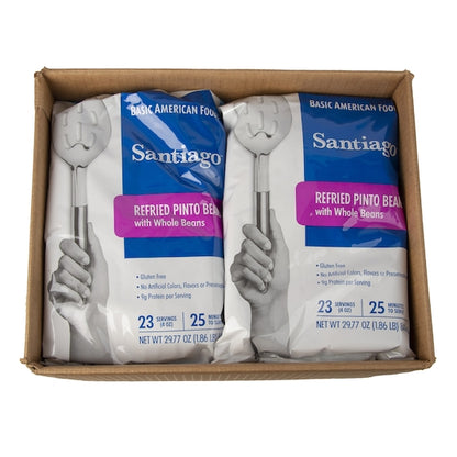 Santiago Whole Refried Santiago REFRIED BEANS POUCH, 6 x 29.77 oz Case - DOT product image 6
