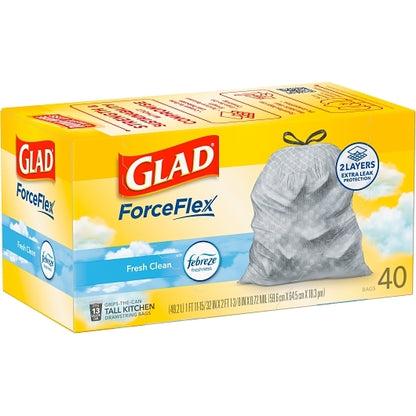 Glad TALL KITCHEN DRAWSTRINGS FRESH CLEAN, 6 x 40 ct Case - DOT product image 7