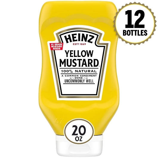 Heinz Yellow Mustard Bottle, 12 x 1.25 lb Case - DOT product image 4