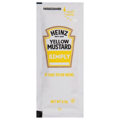 Heinz Yellow Mustard Single Serve, 500 x 5.5 GR Case - Condiments & Sauces