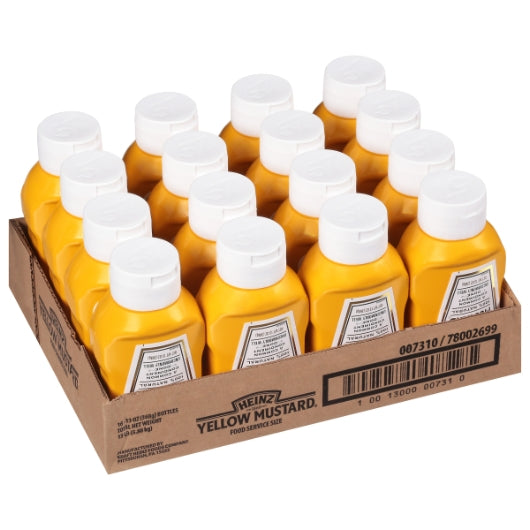 Heinz Kosher Yellow Mustard Bottle, 16 x 13 oz Case - DOT product image 5