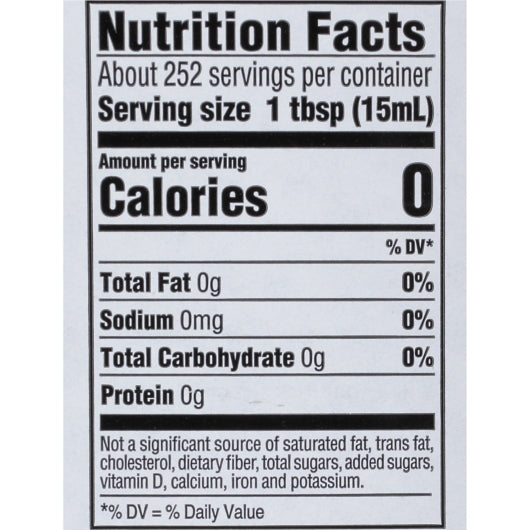 Vinegar Malt Vinegar Bulk, 4 x 1 GA Case - Nutrition facts label