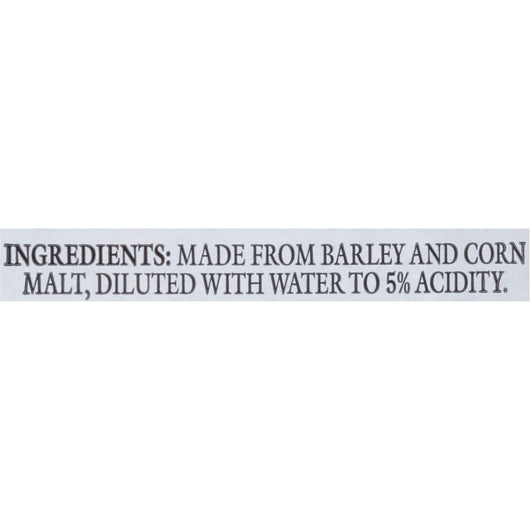Vinegar Malt Vinegar Bulk, 4 x 1 GA Case - Ingredients label