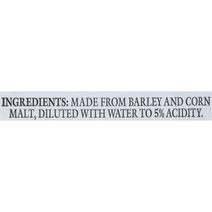 Vinegar Malt Vinegar Bulk, 4 x 1 GA Case - Ingredients label