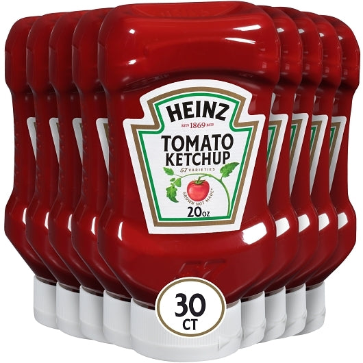 Ketchup Upside Down Ketchup Bottle, 30 x 20 oz Case - Condiments & Sauces