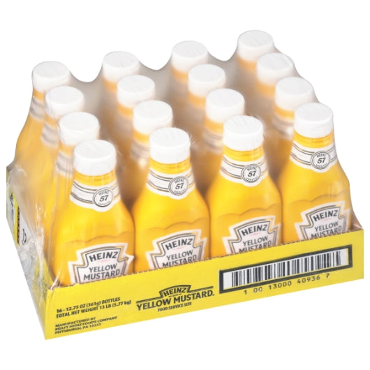 Heinz Classic Yellow Squeeze Mustard Bottle, 16 x 12.75 oz Case - DOT product image 7