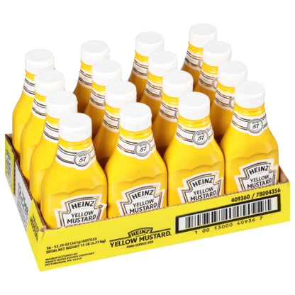 Heinz Classic Yellow Squeeze Mustard Bottle, 16 x 12.75 oz Case - DOT product image 6