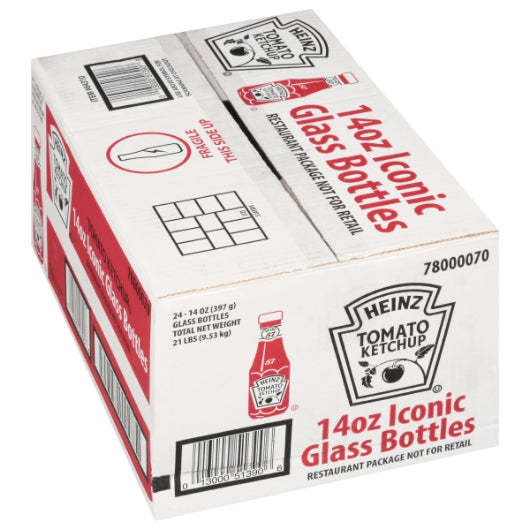 Restaurant Size Ketchup Glass Ketchup Bottle, 24 x 14 oz Case - DOT product image 6