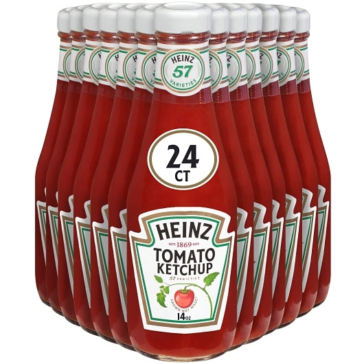Restaurant Size Ketchup Glass Ketchup Bottle, 24 x 14 oz Case - Condiments & Sauces