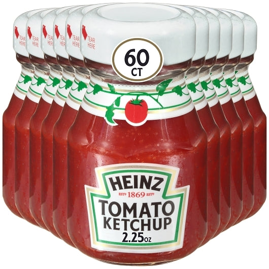Heinz Ketchup Single Serve, 60 x 2.25 oz Case - Condiments & Sauces