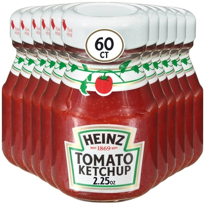 Heinz Ketchup Single Serve, 60 x 2.25 oz Case - Condiments & Sauces