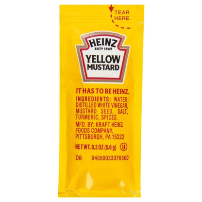 Heinz Kosher Mustard Single Serve, 200 x 0.2 oz Case - DOT product image 2