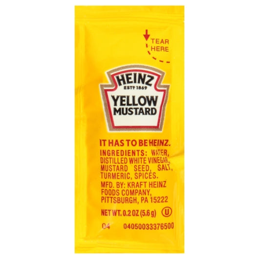Heinz Mustard Single Serve, 1000 x 0.2 oz Case - DOT product image 2