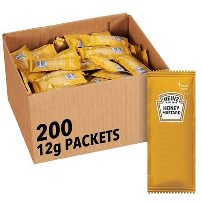Heinz Honey Mustard Single Serve, 200 x 12 GR Case - Condiments & Sauces