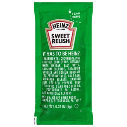 Heinz Sweet Relish Single Serve Packet, 500 x 0.31 oz Case - DOT product image 2