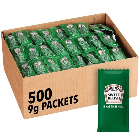 Heinz Sweet Relish Single Serve Packet, 500 x 0.31 oz Case - Condiments & Sauces