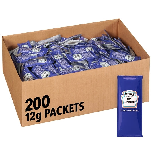 Heinz Real Mayonnaise Single Serve, 40000 x 12 GR Case - Condiments & Sauces