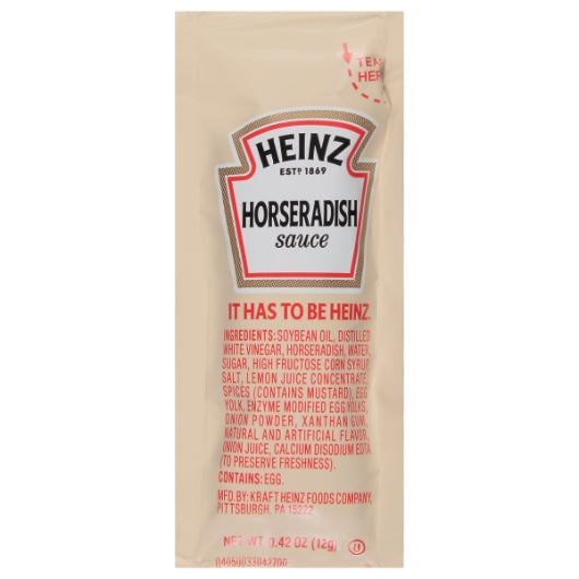 Heinz Kosher, Single Serve, Horseradish Sauce, 200 x 12 GR Case - DOT product image 2