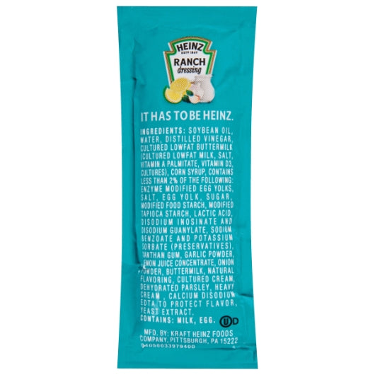Heinz Ranch Dressing Single Serve, 200 x 12 GR Case - DOT product image 2