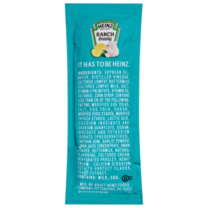 Heinz Ranch Dressing Single Serve, 200 x 12 GR Case - DOT product image 2