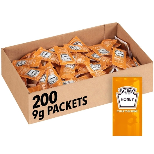 Heinz Honey Single Serve, 200 x 9 GR Case - Pantry Ingredients