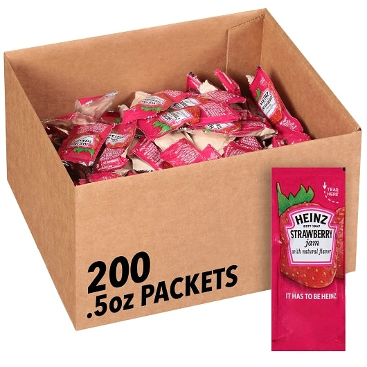 Heinz Strawberry Jam, 200 x 0.5 oz Case - Condiments & Sauces