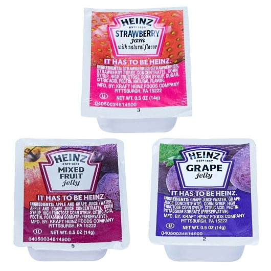 Jelly Assorted Single Serve Assorted Jelly Cups, 200 x 0.5 oz Case - DOT product image 2