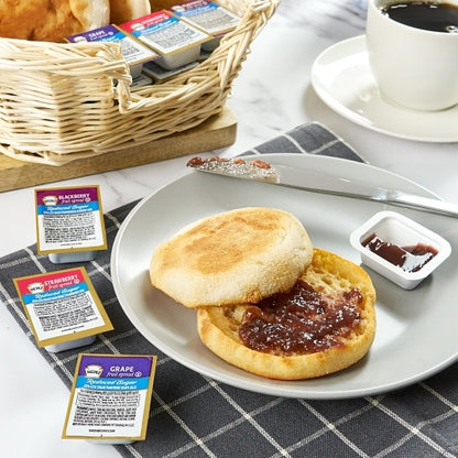 Heinz Single Serve Assorted Reduced Sugar Jelly, 12 Gram Cup - 80 Grape, 80 Strawberry, 200 x 0.5 oz Case - DOT product image 3