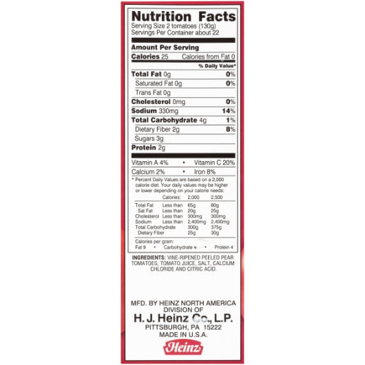Heinz Whole Pear Tomatoes in Juice, 6 x 6.375 lb Case - DOT product image 7