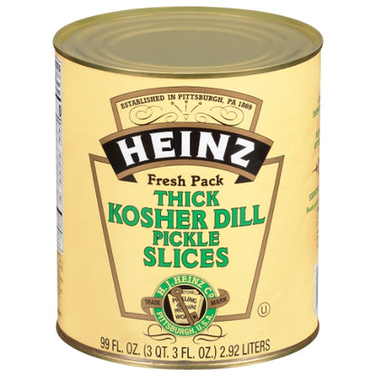 Pickle Kosher Dill Thick Slice Crinkle Cut Pickle Chip Bulk, 6 x 2.92 LT Case - Condiments & Sauces