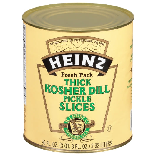 Pickle Kosher Dill Thick Slice Crinkle Cut Pickle Chip Bulk, 6 x 2.92 LT Case - Condiments & Sauces