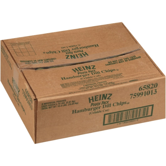 Pickle Hamburger Chip Hamburger Crinkle Cut Pickle Chip Bulk, 6 x 5.75 lb Case - DOT product image 5