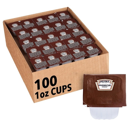 Heinz BBQ Sauce Cup Single Serve, 100 x 1 oz Case - Condiments & Sauces