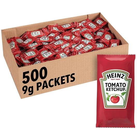 Heinz Ketchup Single Serve Packets, 500 x 9 GR Case - Condiments & Sauces