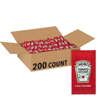 Heinz Ketchup Single Serve, 200 x 9 GR Case - Condiments & Sauces