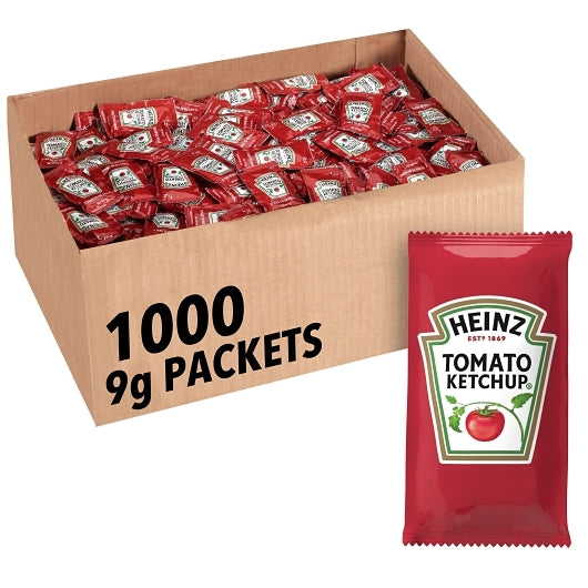 Heinz Ketchup Single Serve, 1000 x 9 GR Case - Condiments & Sauces