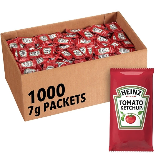 Heinz Ketchup Single Serve, 1000 x 7 GR Case - Condiments & Sauces