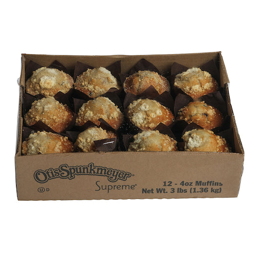 Otis Spunkmeyer Blueberry Crumb Cake Muffin, 2 x 12 x 4 oz Case - Bakery & Desserts
