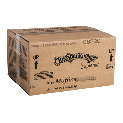 Otis Spunkmeyer Decadent Chocolate Muffin with Chocolate Chips Tulip Cup Tray Bulk Pack, 2 x 12 x 4 oz Case - DOT product image 7