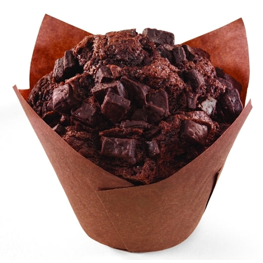 Otis Spunkmeyer Decadent Chocolate Muffin with Chocolate Chips Tulip Cup Tray Bulk Pack, 2 x 12 x 4 oz Case - DOT product image 5