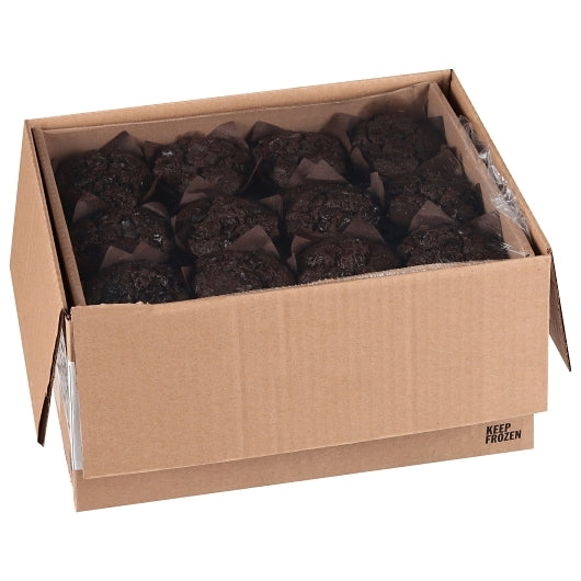Otis Spunkmeyer Decadent Chocolate Muffin with Chocolate Chips Tulip Cup Tray Bulk Pack, 2 x 12 x 4 oz Case - DOT product image 6