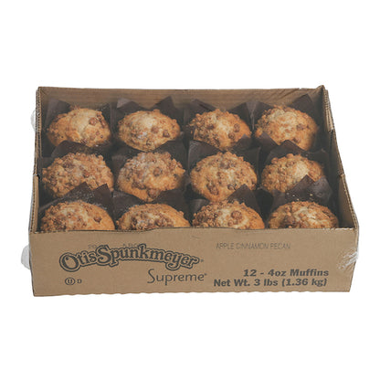 Otis Spunkmeyer Apple, Cinnamon & Pecan Tulip Muffin Pack, 2 x 12 x 4 oz Case - Bakery & Desserts